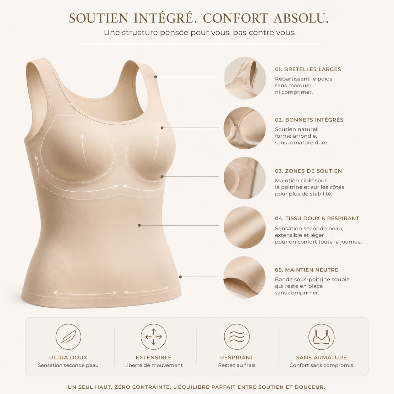 Le Débardeur qui Remplace Votre Soutien - Gorge - MyMiivo